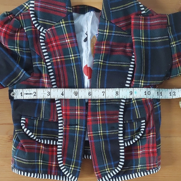 Harajuku Mini For Target Red and Blue Plaid Kids Blazer - Picture 4 of 11